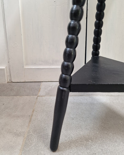 Vintage Ebonised Bobbin Leg Side Table