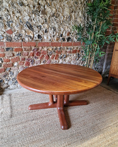 Mid Century Round Teak Large Coffee Table Drylund