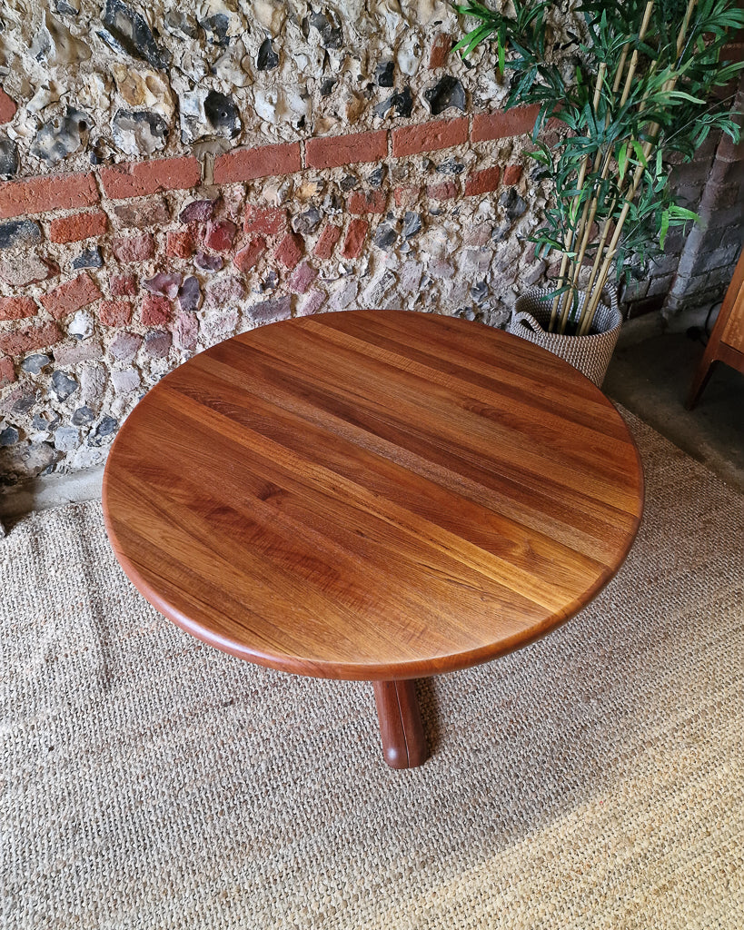 Mid Century Round Teak Large Coffee Table Drylund