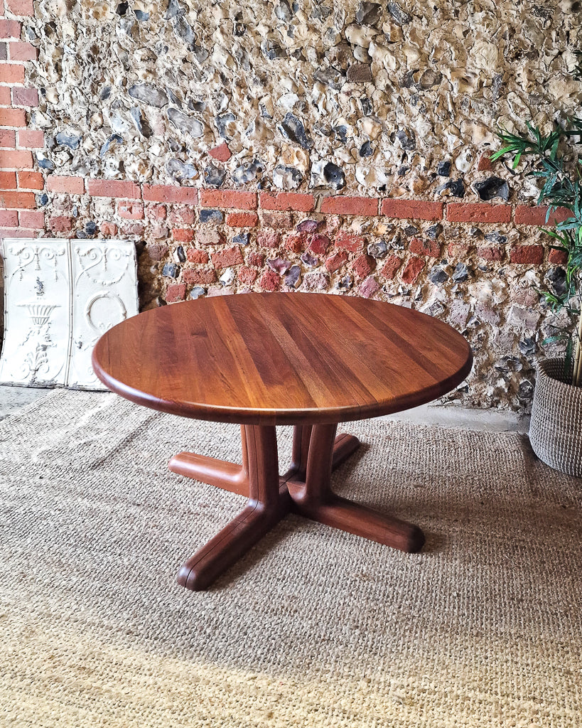 Mid Century Round Teak Large Coffee Table