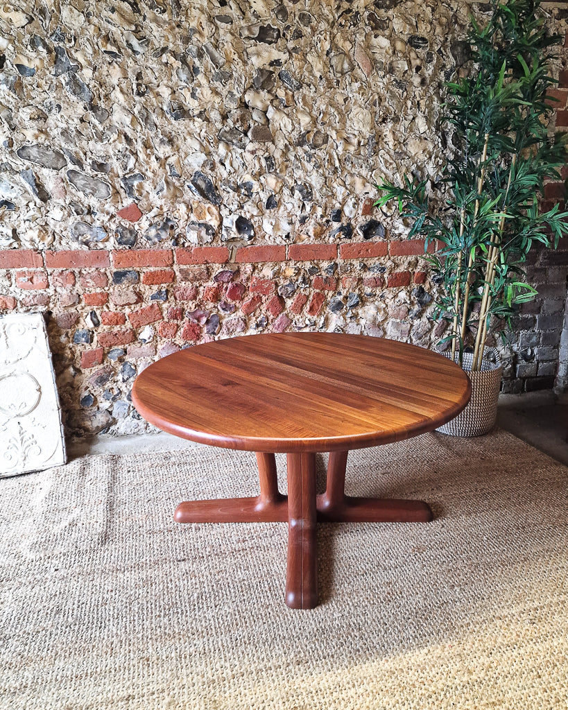 Mid Century Round Teak Large Coffee Table Drylund