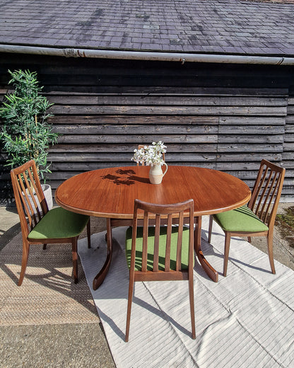 Mid Century Teak Dining Table & Chairs (x 4)