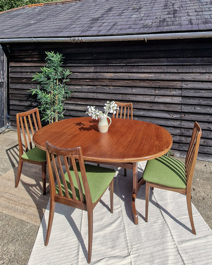 Mid Century Teak Dining Table & Chairs (x 4)