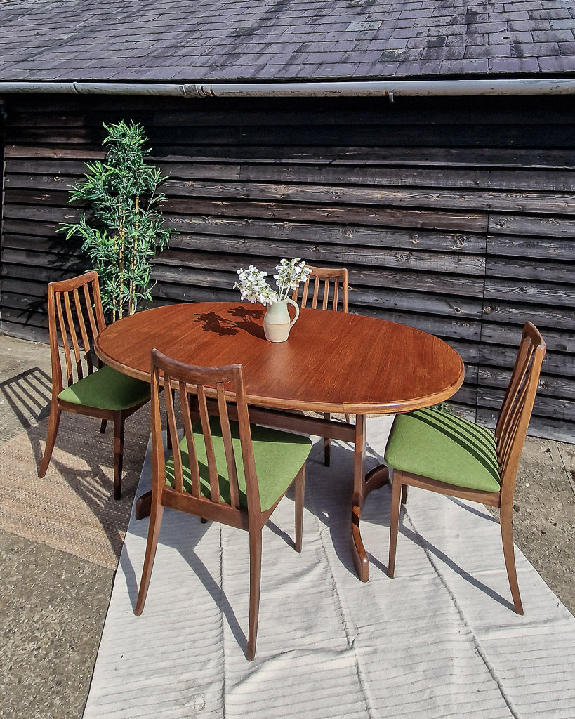 Mid Century Teak Dining Table & Chairs (x 4)