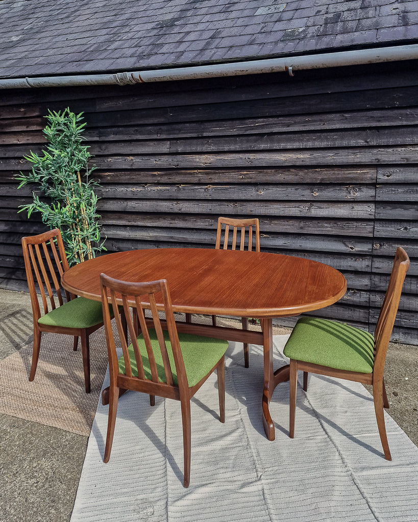 Mid Century Teak Dining Table & Chairs (x 4)
