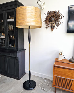 Mid Century Ebonised Standard Floor Lamp inc. Shade