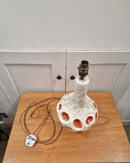 Mid Century Chalkware Table Lamp