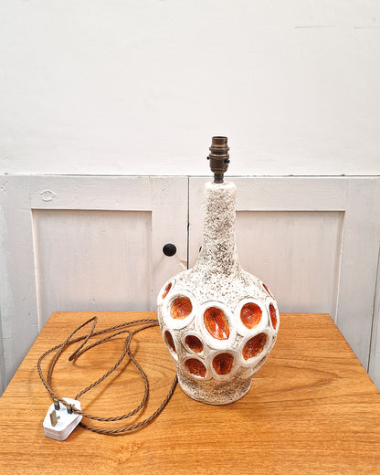Mid Century Chalkware Table Lamp