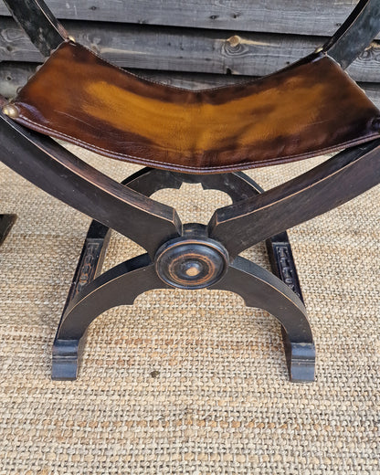 20th Century Ebonised Spanish Carved Savonarola