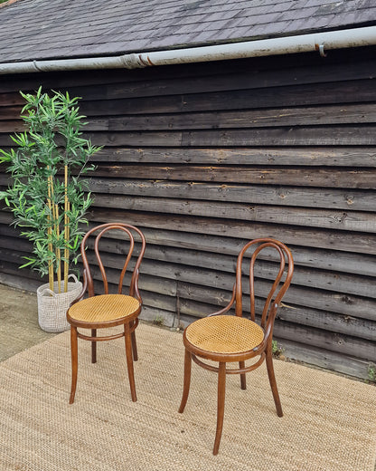 Thonet No.18 Bentwood & Cane Chairs (Pair)