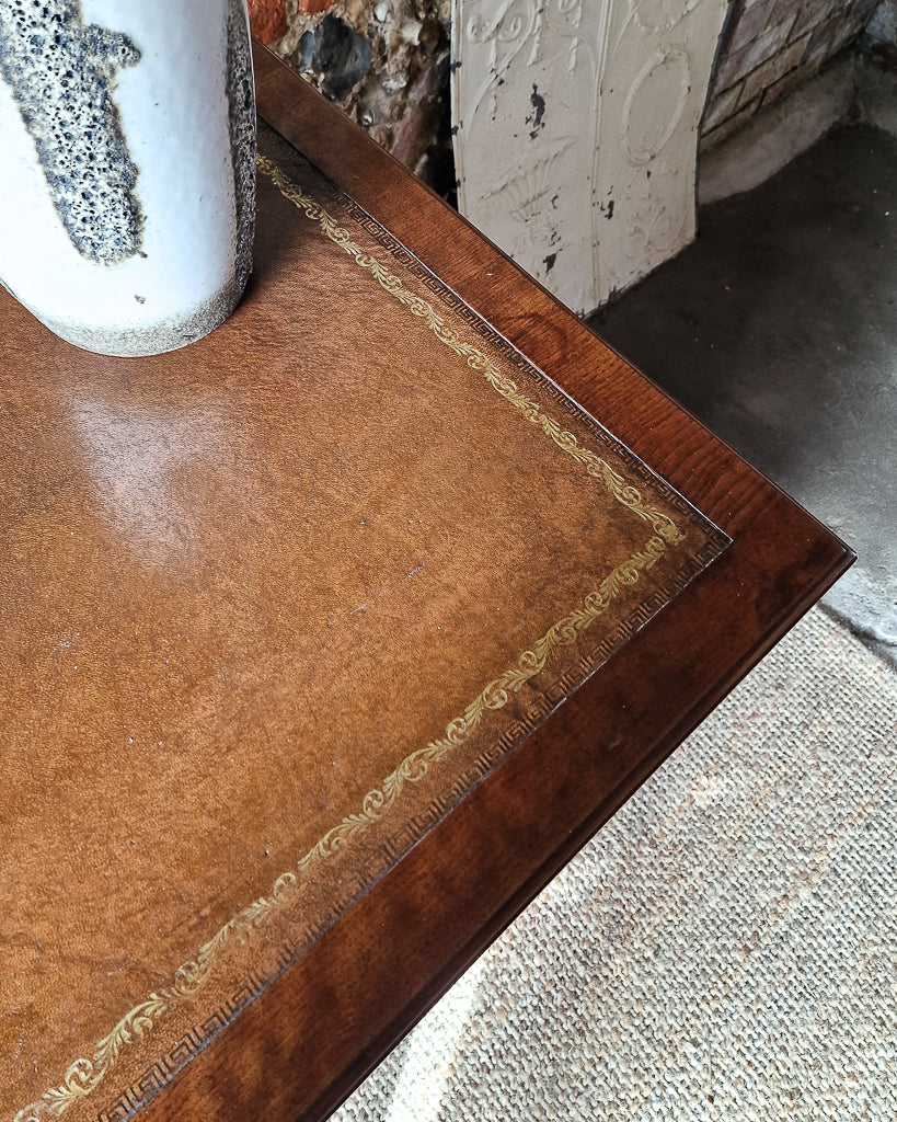 Antique Victorian Walnut Pedestal Desk (Twin)