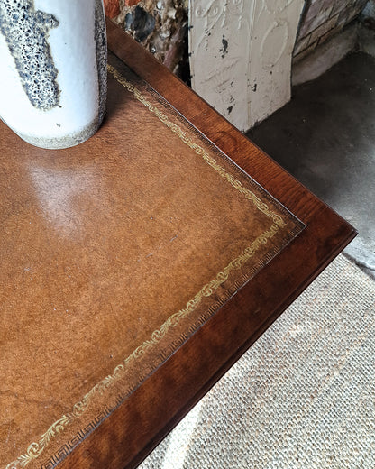 Antique Victorian Walnut Pedestal Desk (Twin)