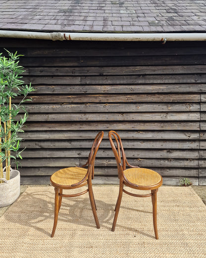 Thonet No.18 Bentwood & Cane Chairs (Pair)