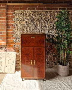 Art Deco Burr Wood Cocktail Cabinet