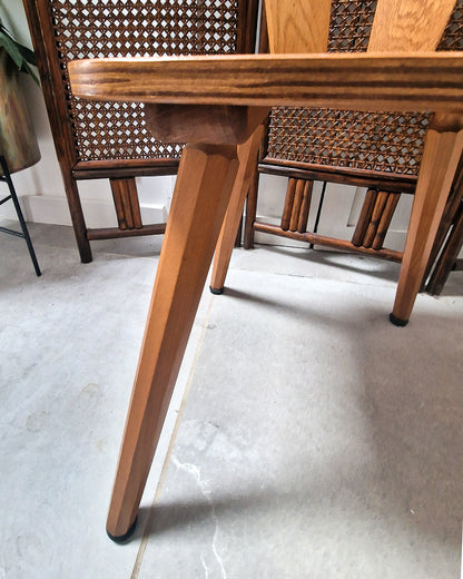 Brutalist Oak Dining Chairs (Pair)