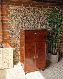 Art Deco Burr Wood Cocktail Cabinet