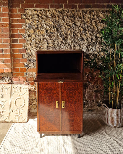 Art Deco Burr Wood Cocktail Cabinet