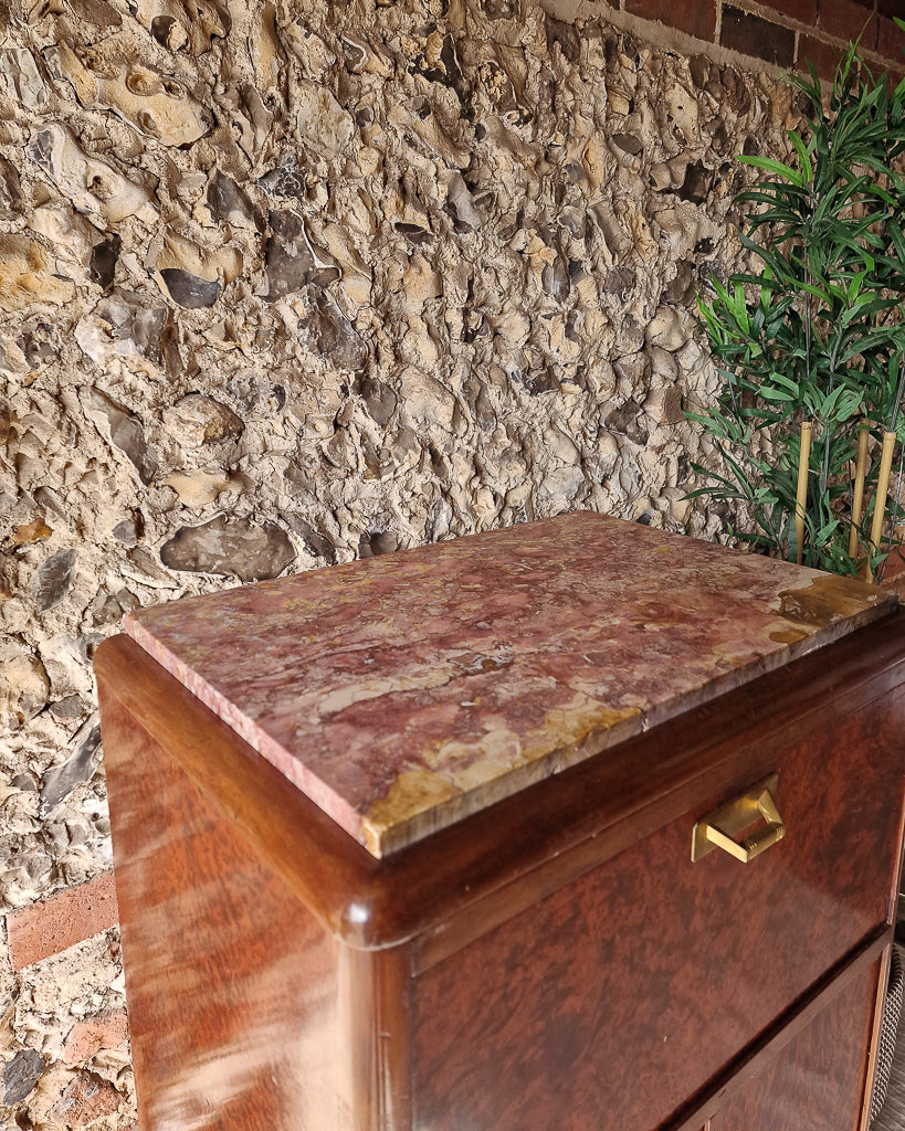 Art Deco Burr Wood Cocktail Cabinet