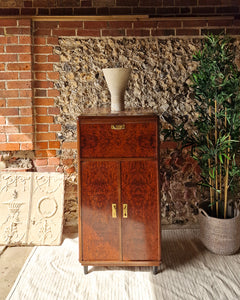 Art Deco Burr Wood Cocktail Cabinet