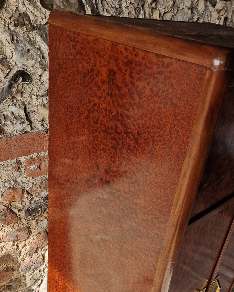 Art Deco Burr Wood Cocktail Cabinet