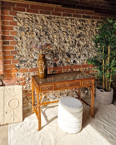 Mid Century Rattan & Cane Bamboo Dressing Table