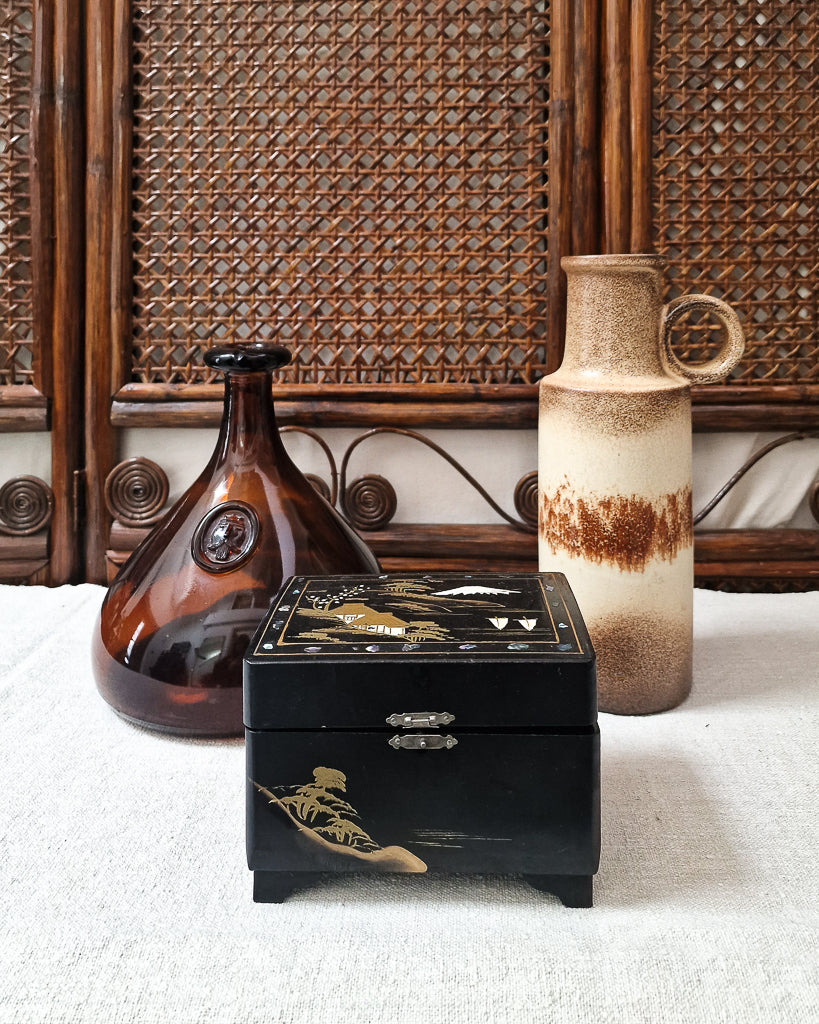 Mid Century Danish Holmgaard Viking Carafe Amber