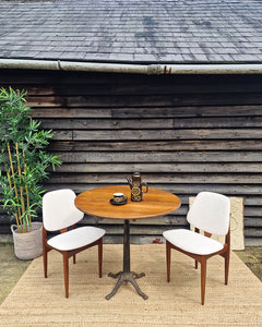 Victorian Cast Iron & Oak Small Round Occasional Table