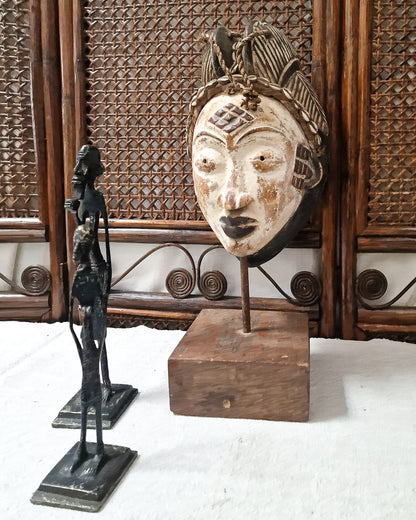 African Brutalist Figure Statue (Pair)