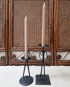 African Brutalist Candle Sticks / Holders (Pair)