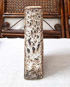 Mid Century Brutalist German Studio Pottery Fat Lava Vase