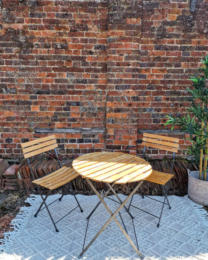 Mid Century Folding Garden Patio Set (table and 4 chairs)