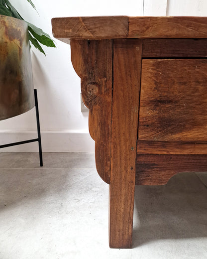 Vintage Wabi Sabi Style Bedside Cabinets (Pair)