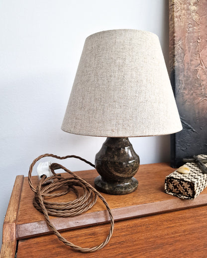 Mid Century Cornish Serpentine Stone Small Table Lamp