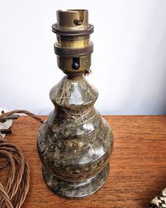 Mid Century Cornish Serpentine Stone Small Table Lamp