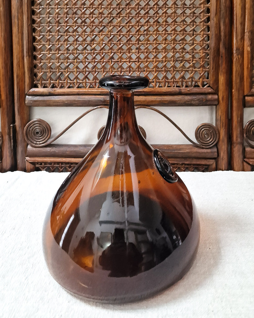 Mid Century Danish Holmgaard Viking Carafe Amber