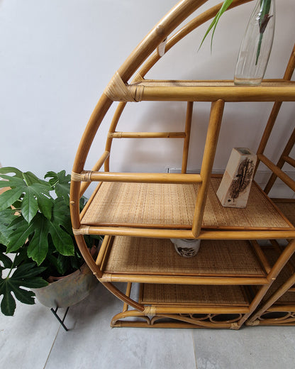 Vintage Bamboo Bookcase / Room Divider