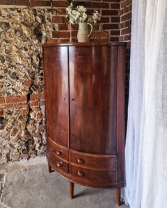 Mid Century Mahogany Corner Drinks Cabinet