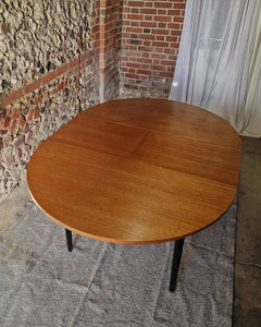 Mid Century Teak Dining Table & Ebonised Chairs (x 4)
