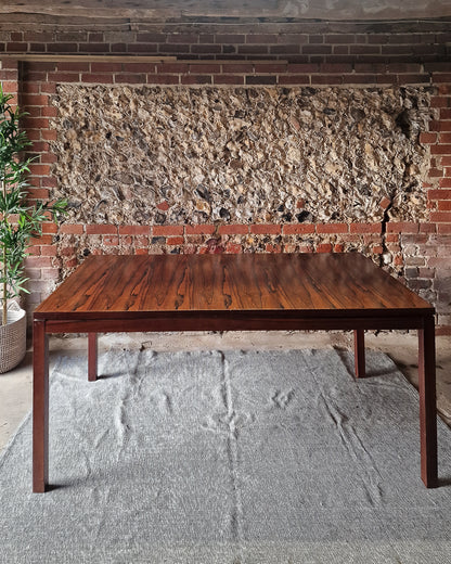 Mid Century Rosewood Dining Table & Ebonised Chairs (x 6)