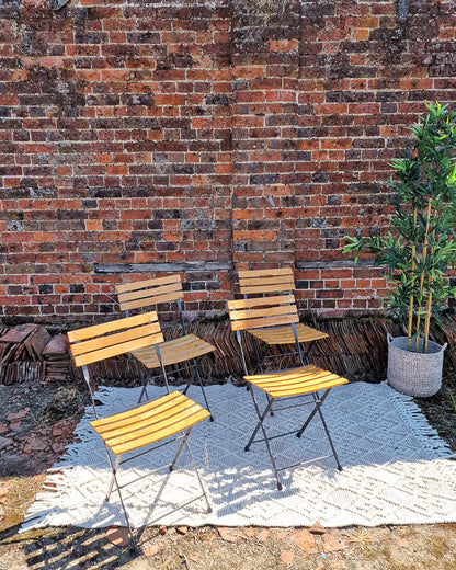 Mid Century Folding Garden Patio Set (table and 4 chairs)