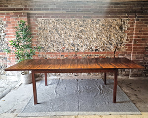 Mid Century Rosewood Dining Table & Ebonised Chairs (x 6)