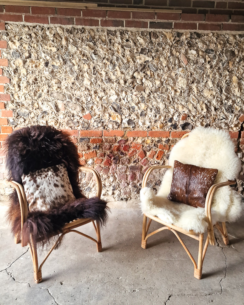 Vintage 1970s Bamboo & Rattan Accent Chairs (Pair)