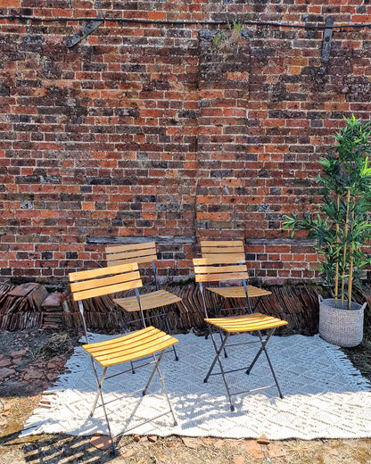 Mid Century Folding Garden Patio Set (table and 4 chairs)