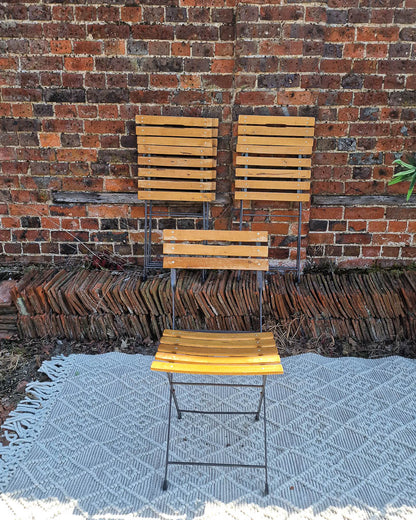 Mid Century Folding Garden Patio Set (table and 4 chairs)