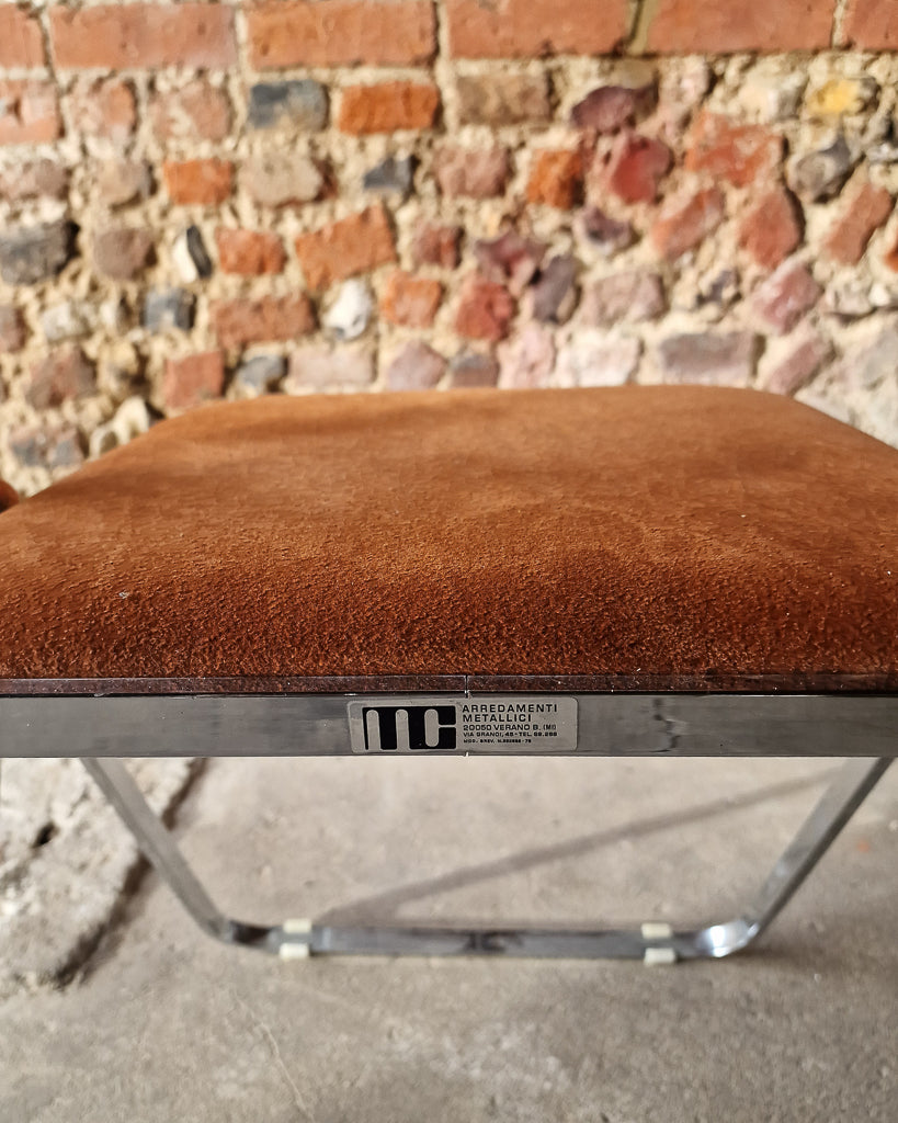 Mid Century Chrome Italian Folding Chairs (x4)