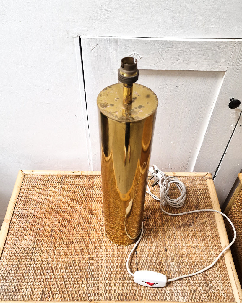 Mid Century Brass  Cynical Table Lamps (Pair)