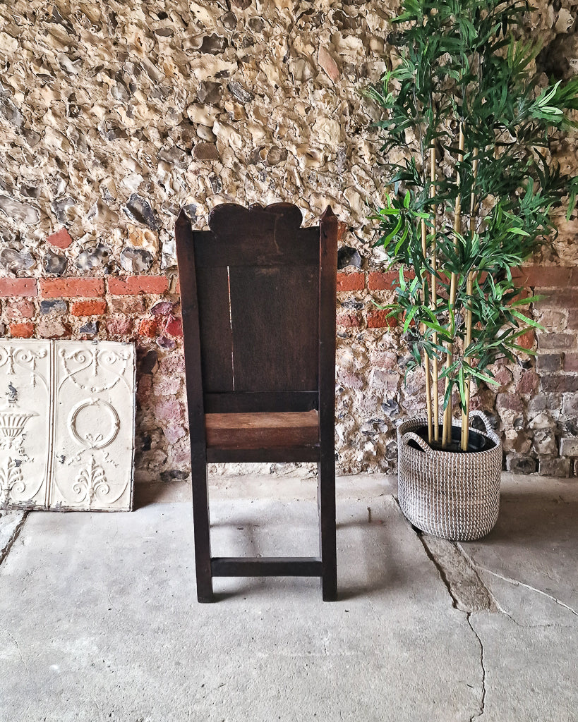 Jacobean Style Carved Oak Hall Chair