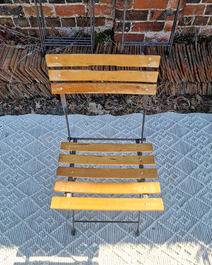 Mid Century Folding Garden Patio Set (table and 4 chairs)