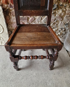 Jacobean Style Carved Oak Hall Chair