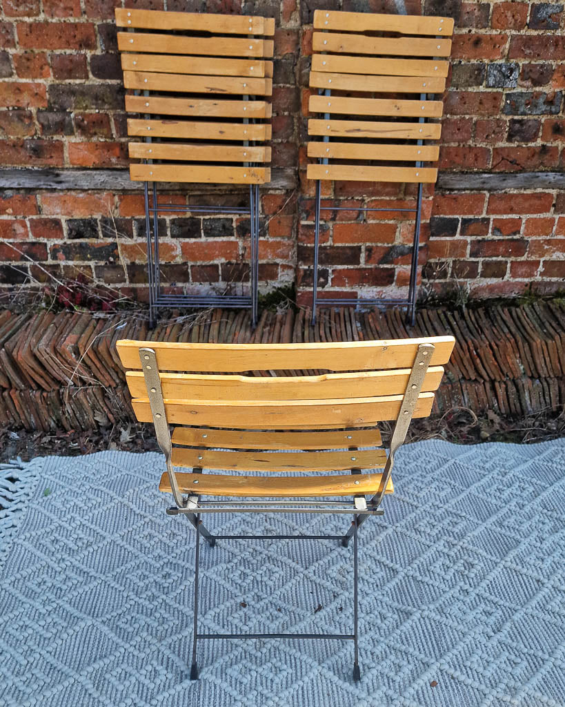 Mid Century Folding Garden Patio Set (table and 4 chairs)